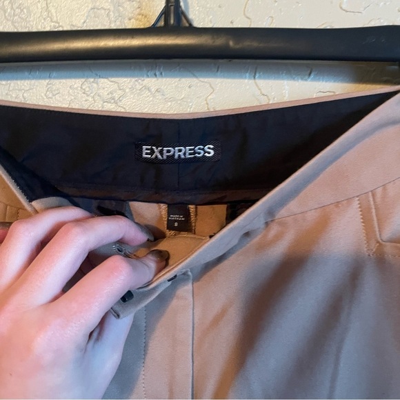 Express Camel Editor Slacks Trousers - Picture 6 of 9